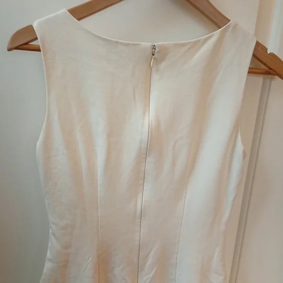 le chateau White Pleated Bodycon Sheath Midi Dress (S) - Picture 5 of 8